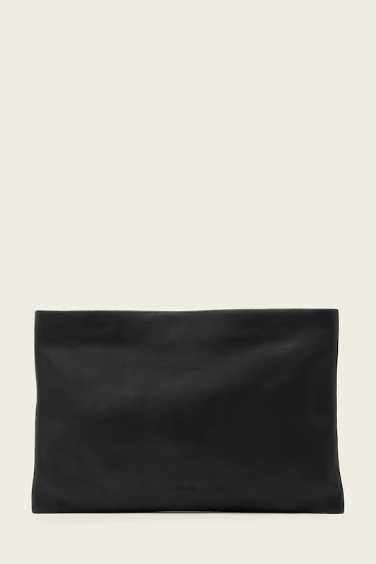 AllSaints клатч для женщин из кожи BETTINA чёрный W533XE