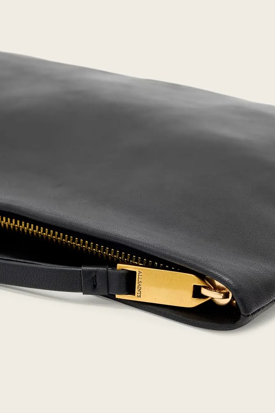 AllSaints клатч для женщин из кожи BETTINA чёрный W533XE