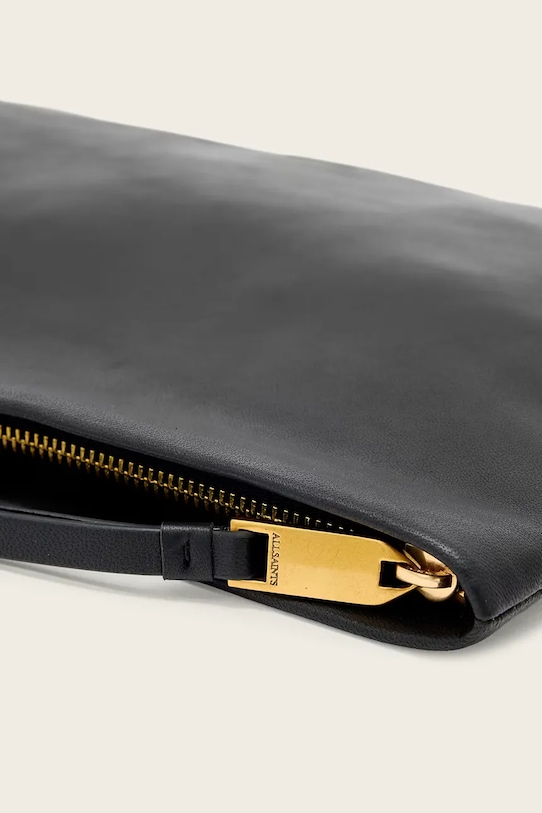 AllSaints клатч для женщин из кожи BETTINA чёрный W533XE