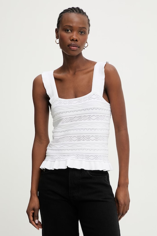 Morgan top swetrowy damski z wiskozą MDEB biały 261.MDEB