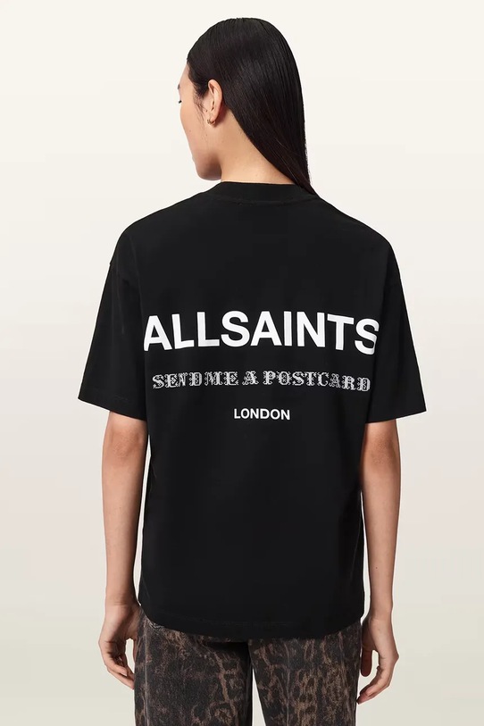 AllSaints T-shirt damski bawełniany DREAMER czarny W185JE