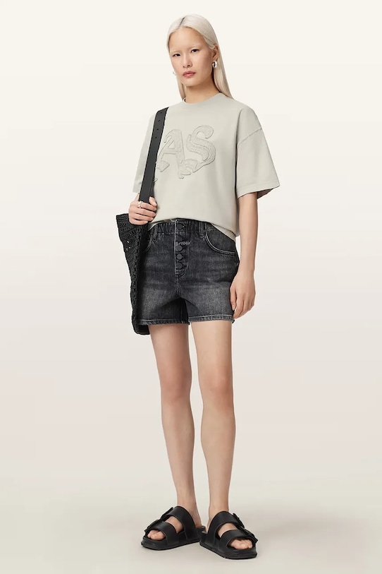 Îmbrăcăminte AllSaints tricou de femei din bumbac INSIGNIA W125JE gri