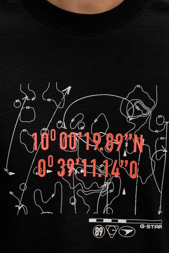 G-Star tricou pentru bărbați, din bumbac Coord gr relaxed D29344.C372 negru