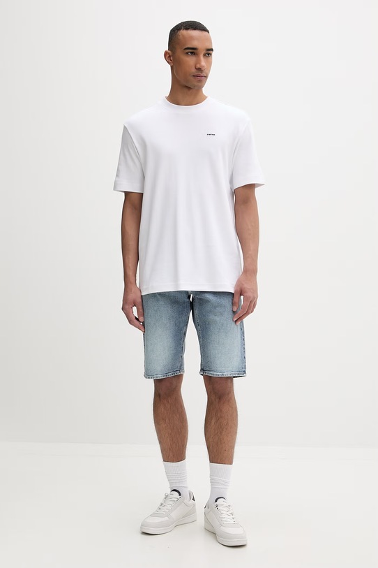 G-Star t-shirt ανδρικό βαμβακερό True regular D28609.C812 λευκό AW26