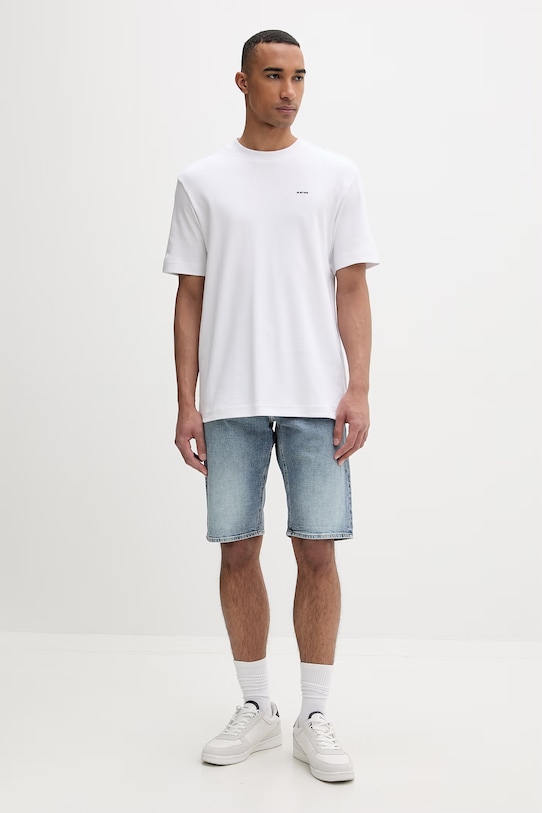 G-Star t-shirt ανδρικό βαμβακερό True regular D28609.C812 λευκό AW26