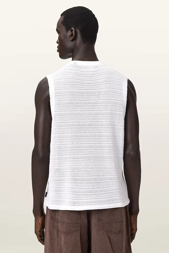 AllSaints top męski bawełniany COVE M016JE biały AW26