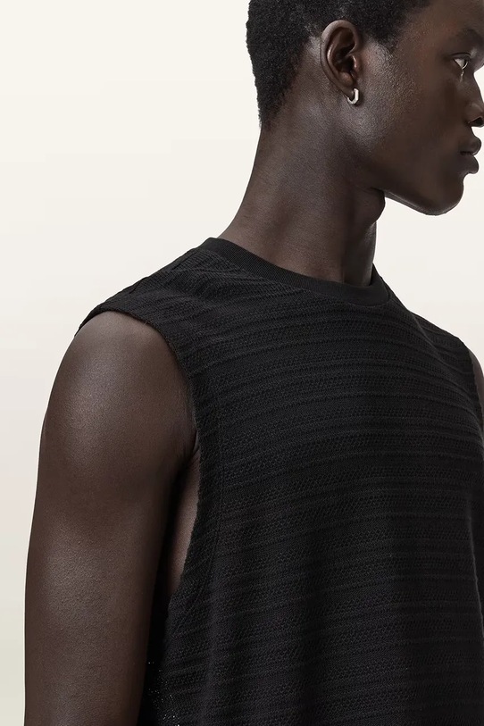 AllSaints top męski bawełniany COVE M016JE czarny