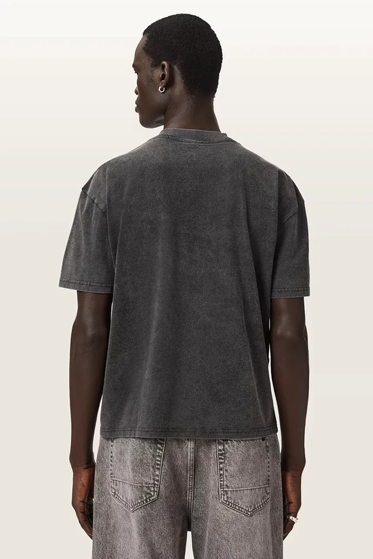 AllSaints T-shirt basic męski bawełniany SUN M056PE czarny AW26