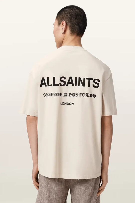 AllSaints футболка мужская хлопковая DREAMER бежевый M036PE