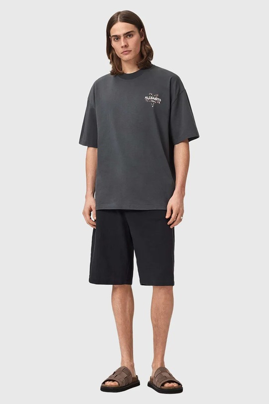 Îmbrăcăminte AllSaints tricou pentru bărbați, din bumbac PENTACLE M034PE negru