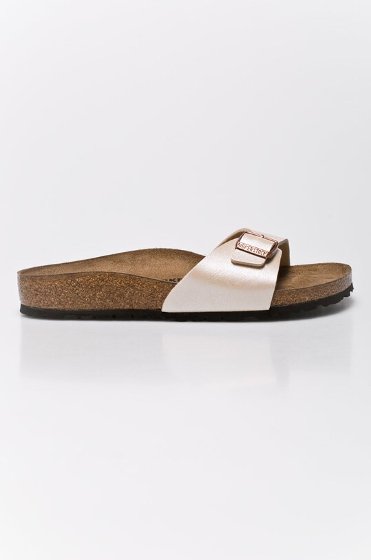 Birkenstock papuci Madrid imitatie de piele bej 940153