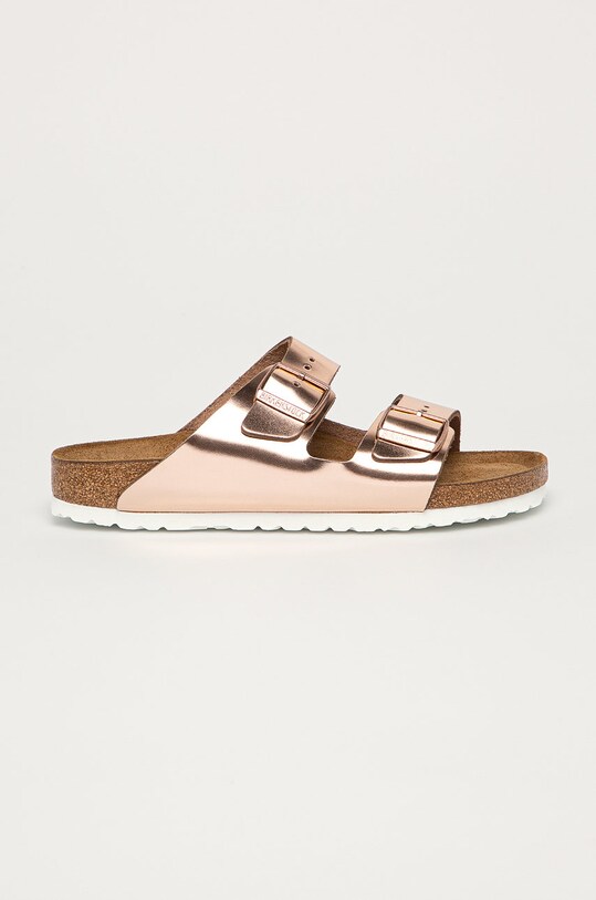 Шкіряні шльопанці Birkenstock Arizona SFB віденський рожевий 952093