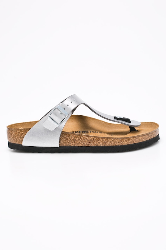 Birkenstock japonki Gizeh imitacja skóry licowej brązowy 043851