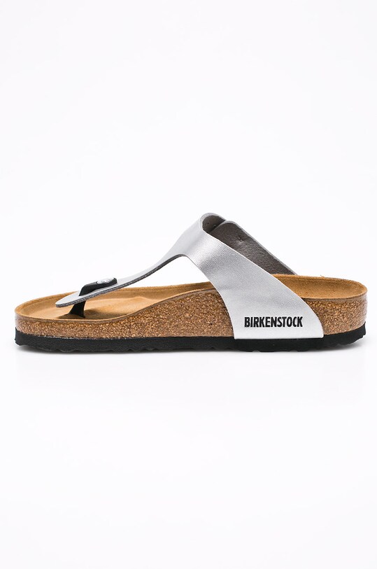 Obuwie Birkenstock japonki Gizeh 043851 srebrny