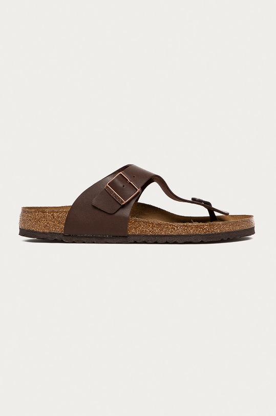 Žabky Birkenstock Ramses imitace kůže hnědá 44701