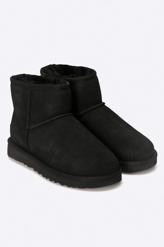 UGG cizme de zăpadă din piele întoarsă 1016222.BLK negru AA00