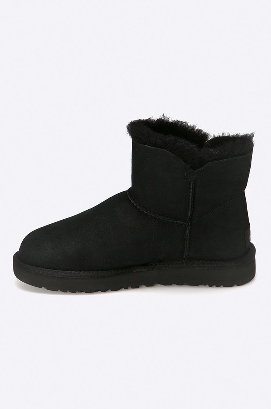 Obuwie UGG śniegowce zamszowe Mini Bailey Button II 1016422.BLK czarny