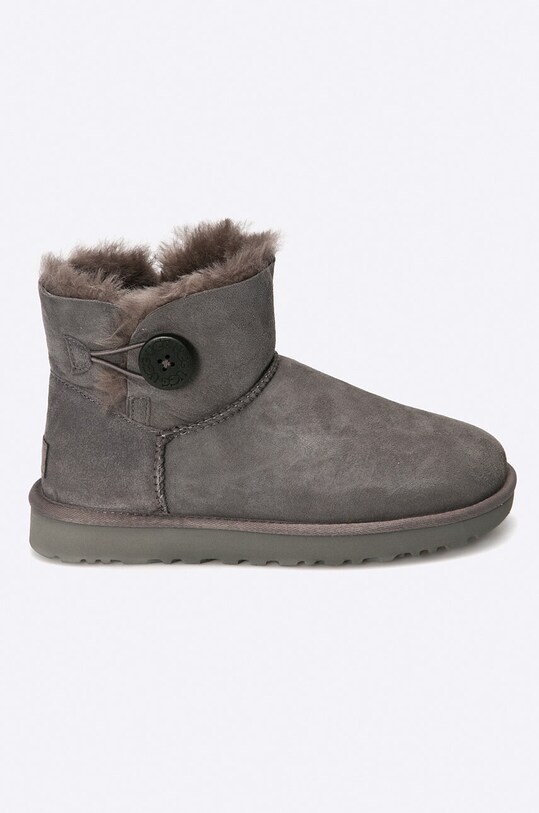 UGG shoes Mini Bailey Button II flat gray 1016422.GRY