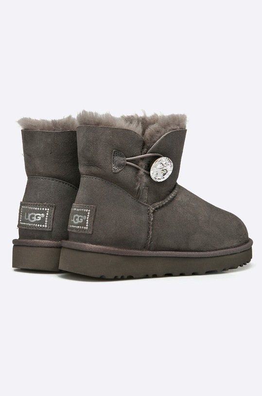 UGG Botki Mini Bailey Button Bling szary 1016554.GRE
