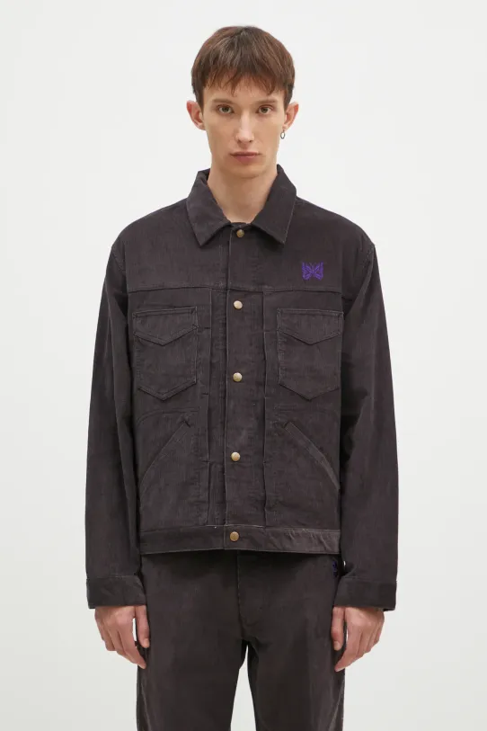 Needles kurtka sztruksowa Penny Jean Jacket nieocieplane fioletowy PU216