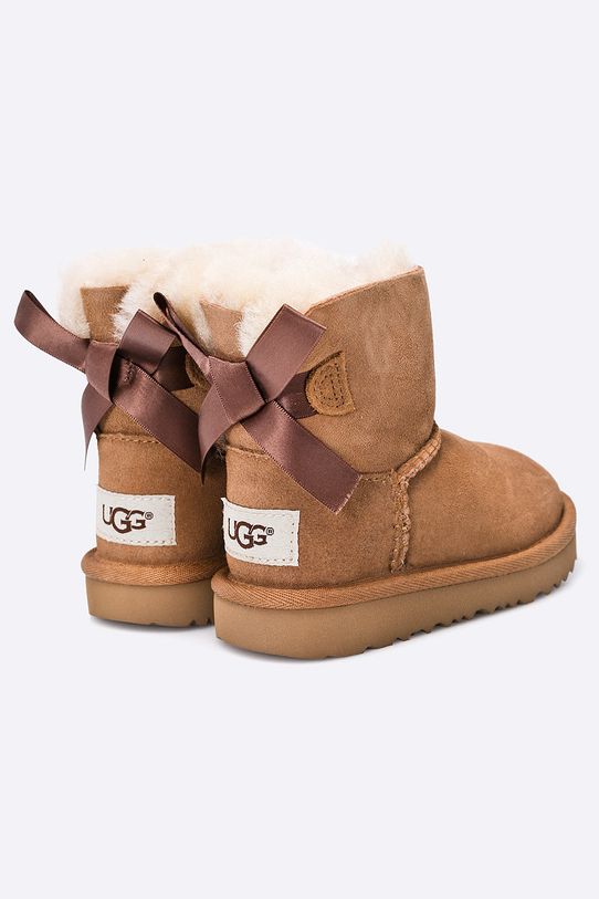 UGG - Buty dziecięce Mini Bailey Bow II brązowy 1017397T.CHE