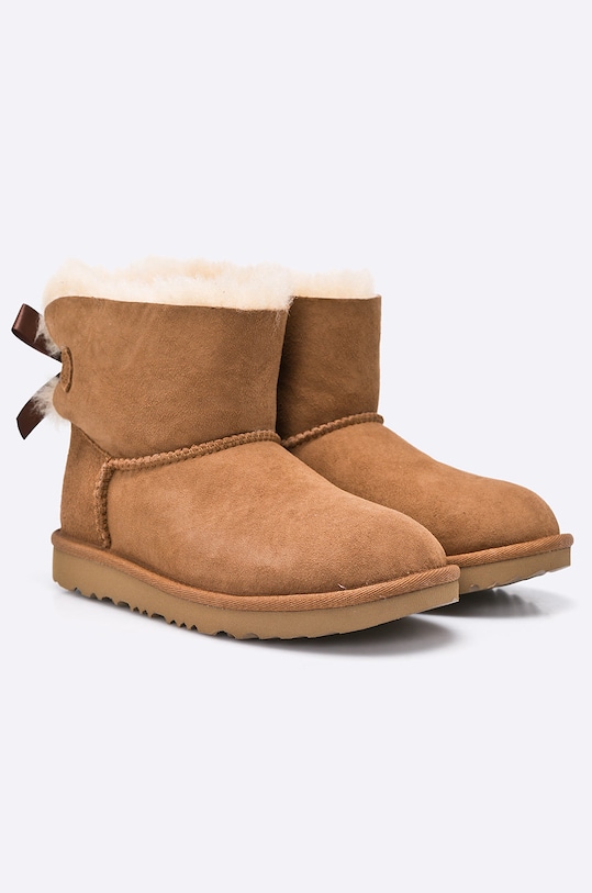 UGG - Полусапожки dziecięce Mini Bailey Bow II 1017397K.CHE бежевый KW17