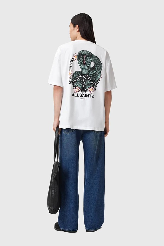 AllSaints t-shirt bawełniany M032PD biały