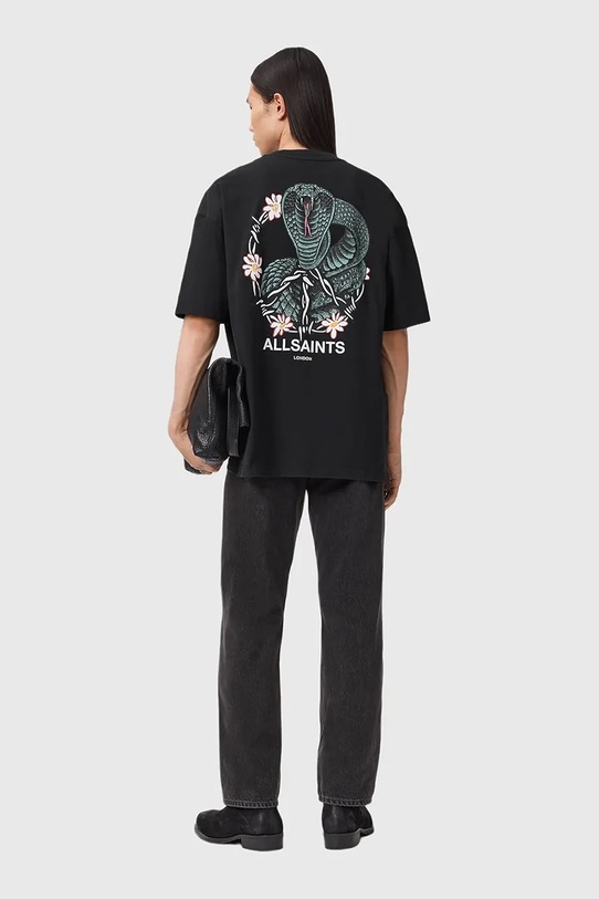 AllSaints t-shirt bawełniany czarny M032PD
