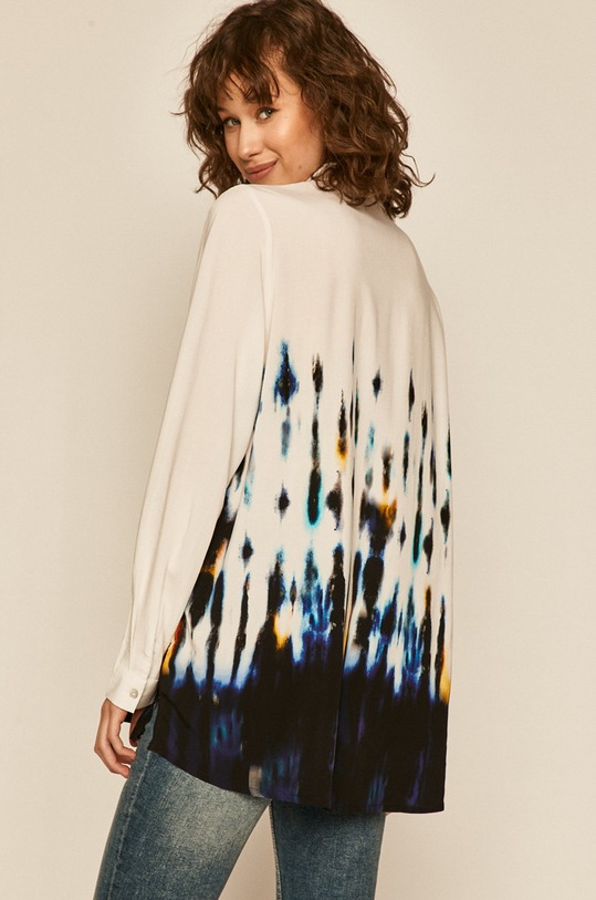 Odzież Koszula damska wzorzysta biała RS20.KDD301 biały