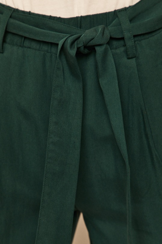 Spodnie damskie wiązane w talii zielone turkusowy RS20.SPD080