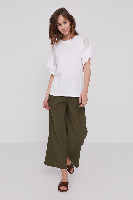Spodnie damskie culottes zielone zielony RS20.B05