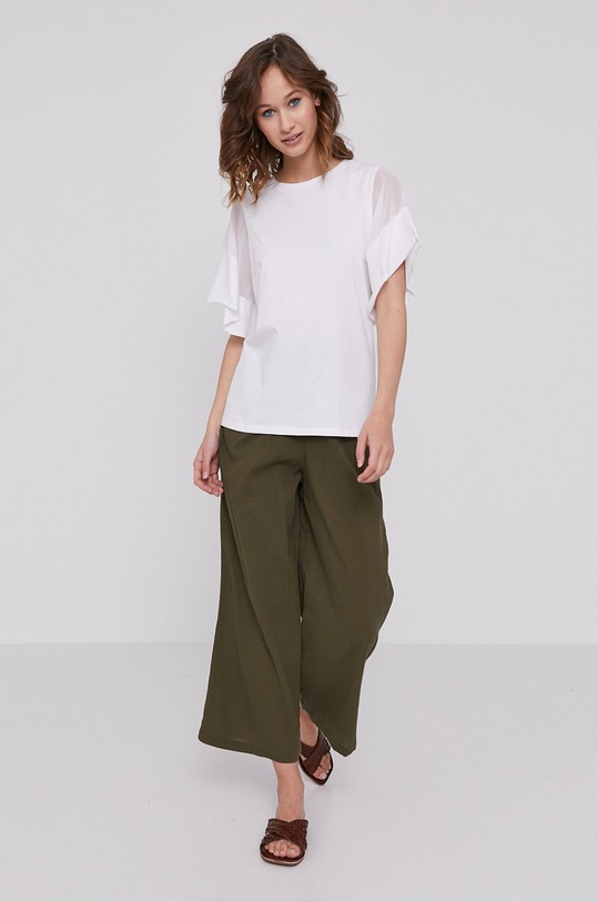 Spodnie damskie culottes zielone zielony RS20.B05