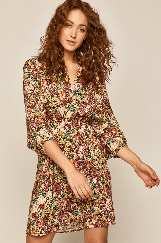 Sukienka damska w drobne kwiatki multicolor RS20.SUD577