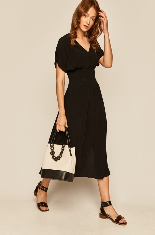 Sukienka damska rozkloszowana czarna RS20.SUD880 czarny RS20