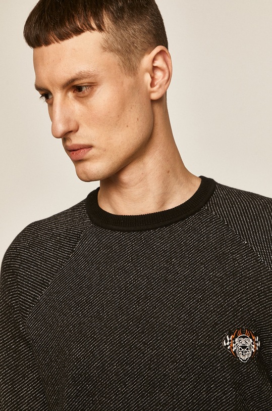 Sweter męski wzorzysty szary szary RS20.SWM200