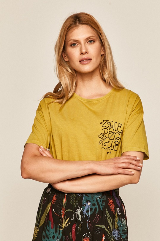 T-shirt damski by Alan Kamiński, Grafika Polska żółty żółty RS20.TSD965
