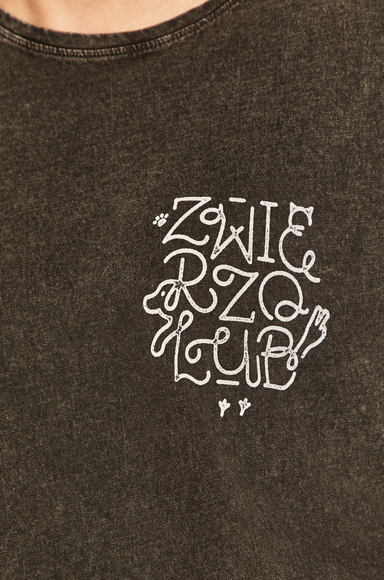 T-shirt damski by Alan Kamiński, Grafika Polska szary RS20.TSD965
