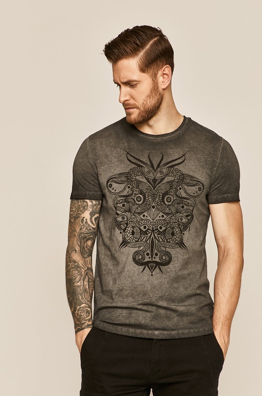 T-shirt męski by Karolina Cecot, Tattoo Konwent szary szary RS20.TSM566