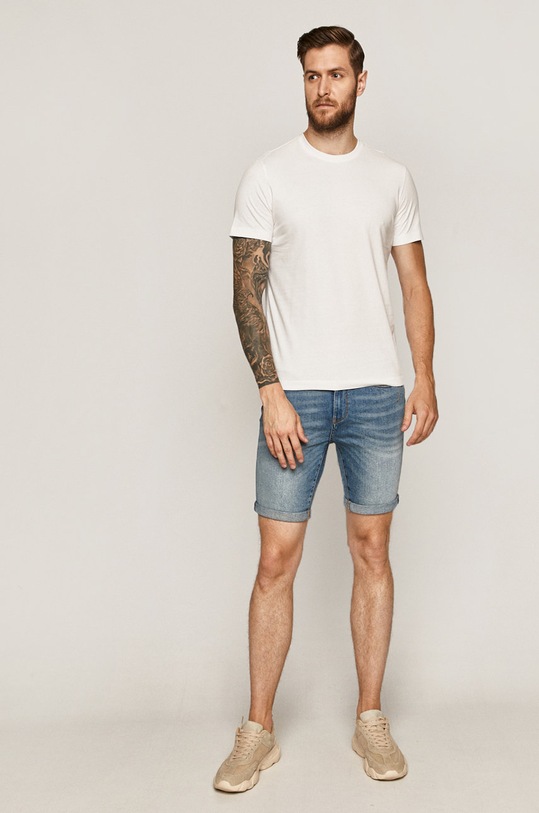 T-shirt męski gładki biały RS20.TSMB02 biały RS20