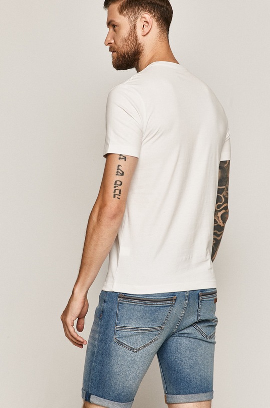 Odzież T-shirt męski gładki biały RS20.TSMB02 biały