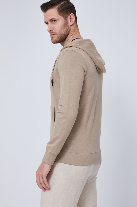 Odzież Bawełniana bluza męska z kapturem beżowa RS21.BLMA12 beżowy