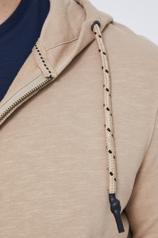 Bawełniana bluza męska z kapturem beżowa RS21.BLMA12 beżowy
