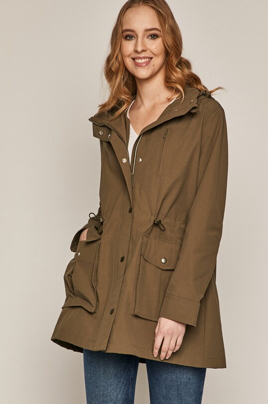 Parka damska zielona nieocieplane zielony RS21.KUD504