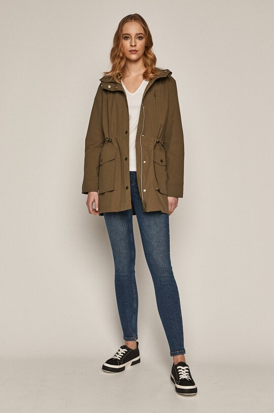 Parka damska zielona RS21.KUD504 zielony RS21