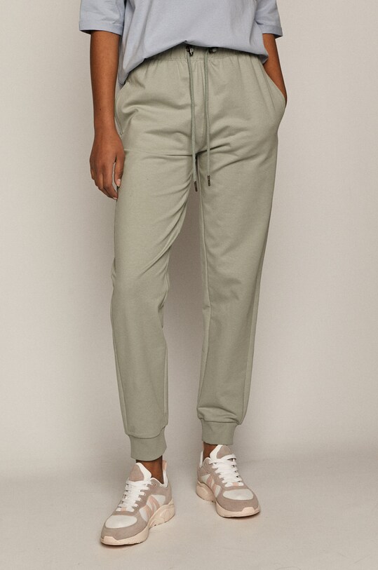 Spodnie damskie dresowe z bawełny organicznej turkusowe Planet friendly turkusowy RS21.SPD060