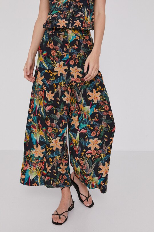 Spodnie damskie culottes z wiskozy RS21.SPDA10 multicolor RS21