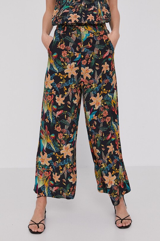 Spodnie damskie culottes z wiskozy RS21.SPDA10 multicolor