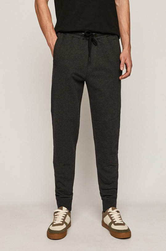 Spodnie męskie dresowe szare dzianina szary RS21.SPM410