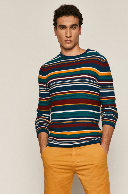 Sweter męski w paski pozostałe multicolor RS21.SWM600