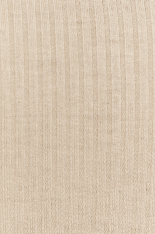 T-shirt damski oversize z prążkowanej dzianiny kremowy RS21.TSD072 beżowy